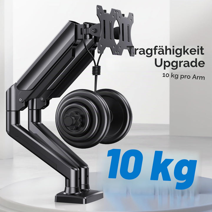 Dual Monitor Arm 2 Monitore 17-32 Zoll VESA 75/100 bis 10 kg - Bild 5