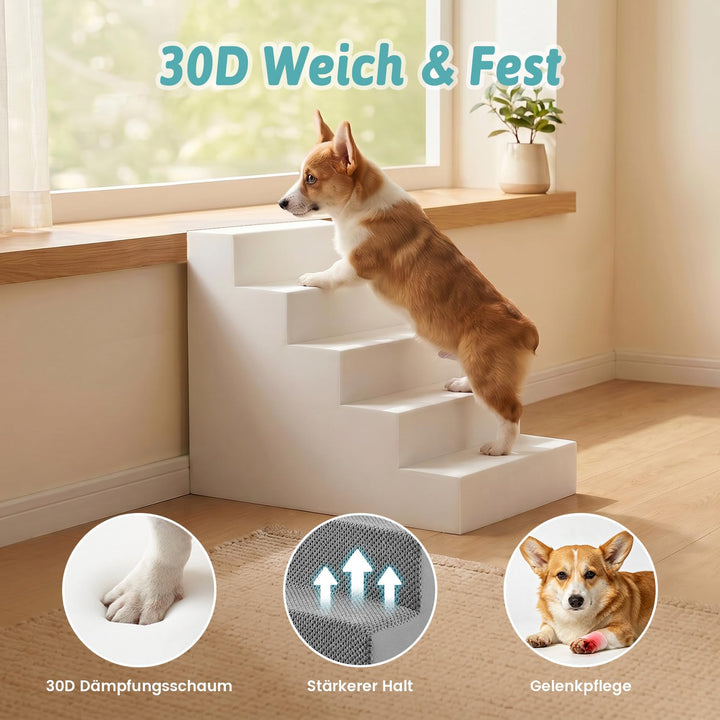 Hundetreppe 5 Stufen Memory-Schaum 50cm breit für kleine Hunde - Bild 3