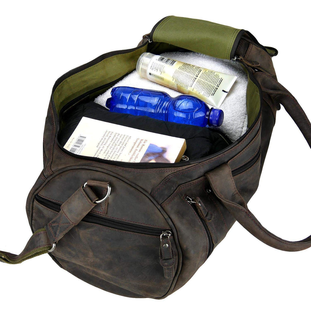 Weekender Reisetasche XXL Rindsleder Vintage Used Look Herren - Bild 5