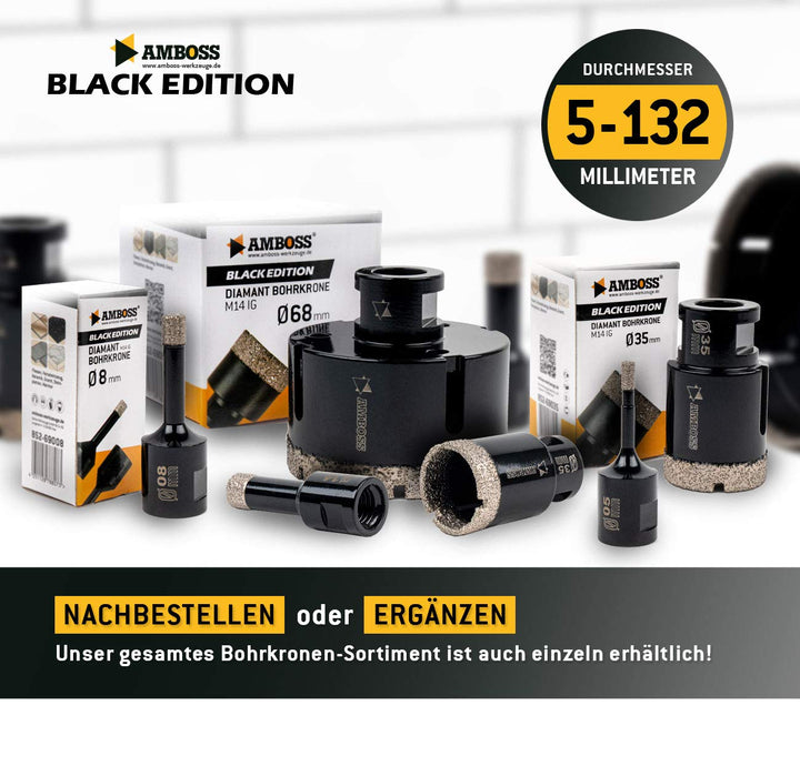 Diamant Bohrkronen Set 6-tlg. 20–68 mm M14 für Fliesen &amp; Granit - Bild 7