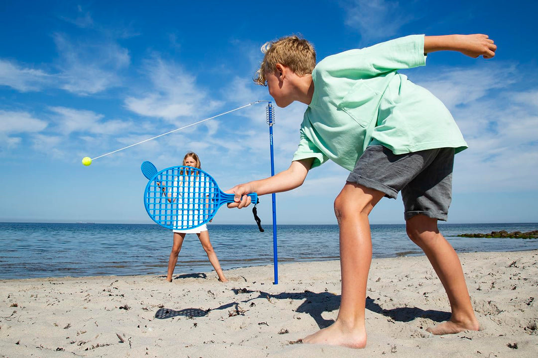Tetherball-Set für draussen mit 2 Schlägern und Ball, blau - Bild 8