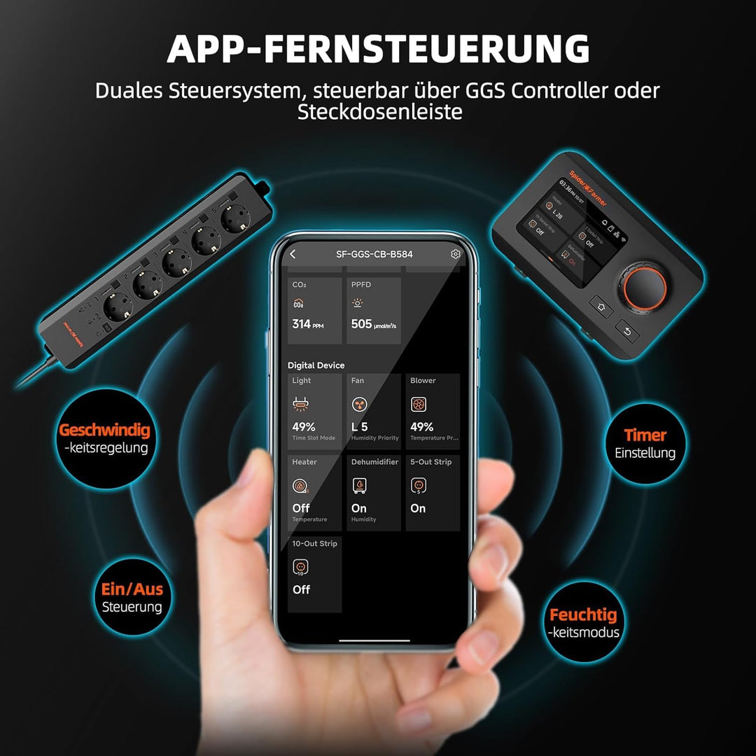 Growzelt Luftbefeuchter 5L Smart mit Timer 4 Nebelstufen 35-95% - Bild 4