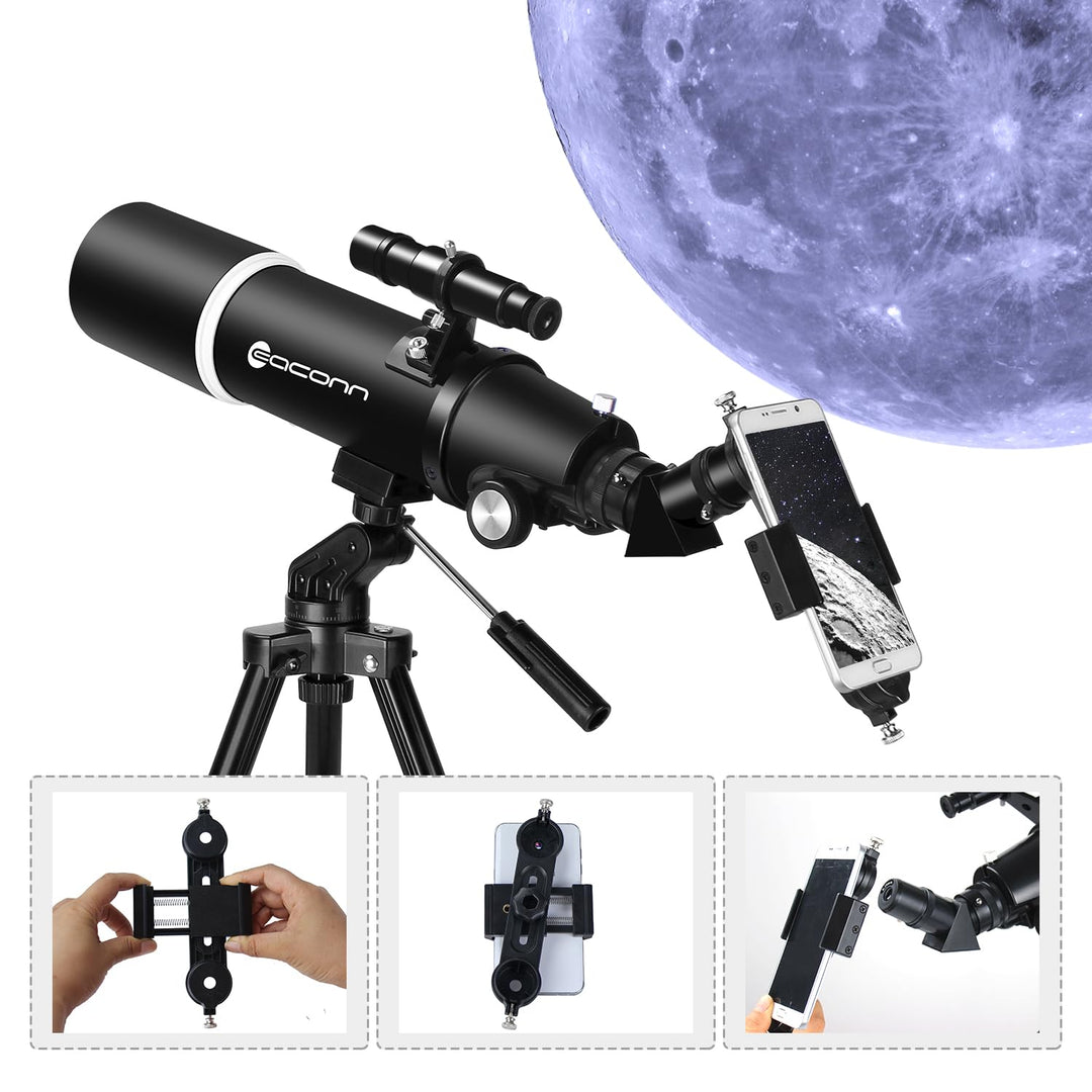 Refraktorteleskop 80mm Blende 600mm für Astronomie &amp; Natur