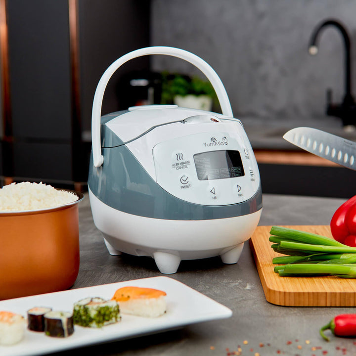 Reiskocher Mini 0,63 L Keramikschüssel Fuzzy Logic 8 Funktionen