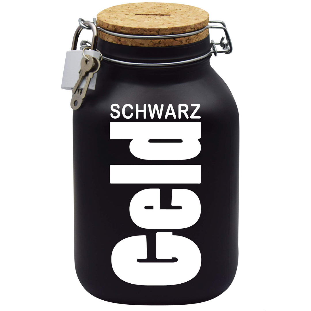 Spardose Schwarzgeld XXL Glas mit Schloss handgefertigt - Bild 2