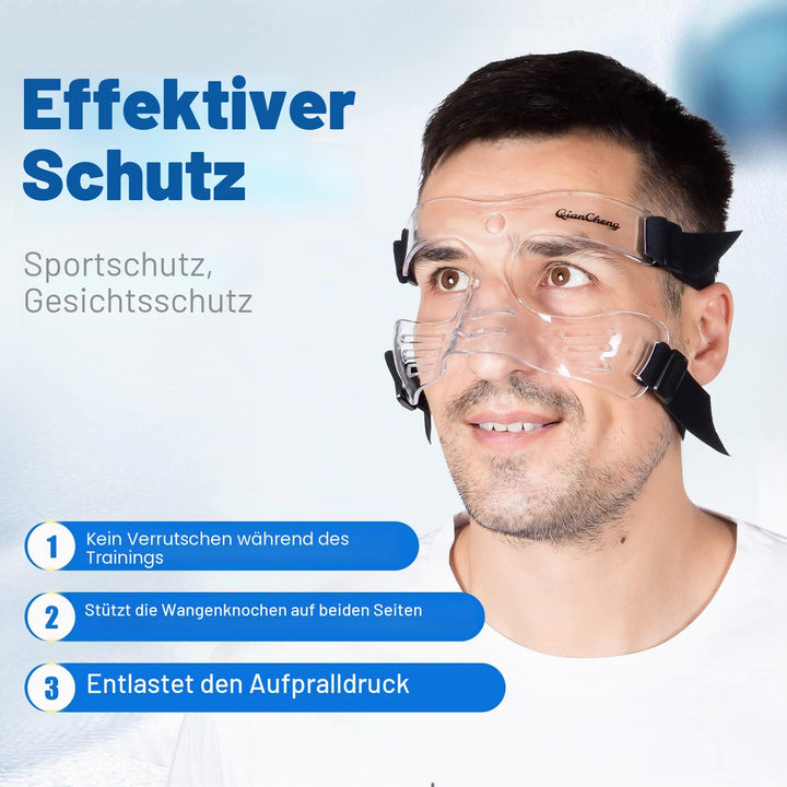 Nasenschutz Sport Polycarbonat Erwachsene Gr. L für Basketball Fussball - Bild 2