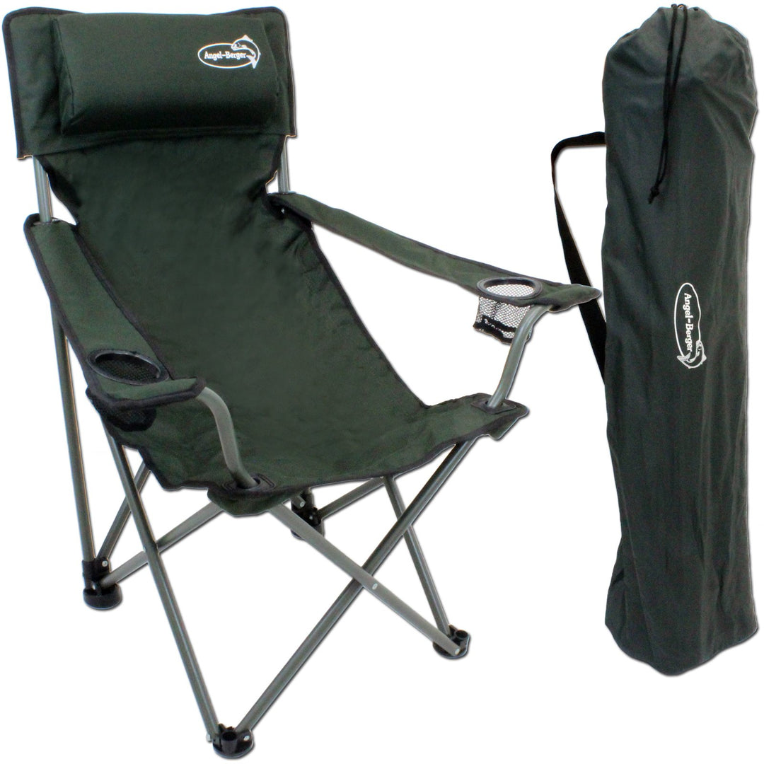 Faltstuhl Camping Stahl 600D-Nylon klappbar bis 150 kg grün