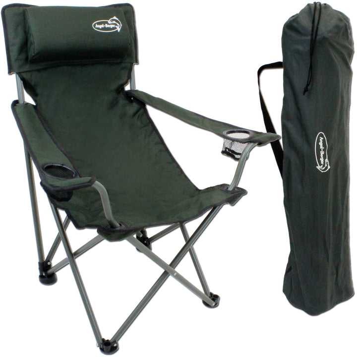 Faltstuhl Camping Stahl 600D-Nylon klappbar bis 150 kg grün
