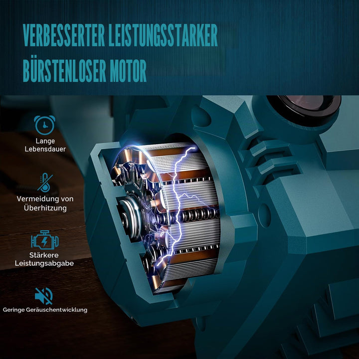 Akku-Kettensäge 6+8 Zoll bürstenlos für Makita 18V ohne Akku - Bild 3
