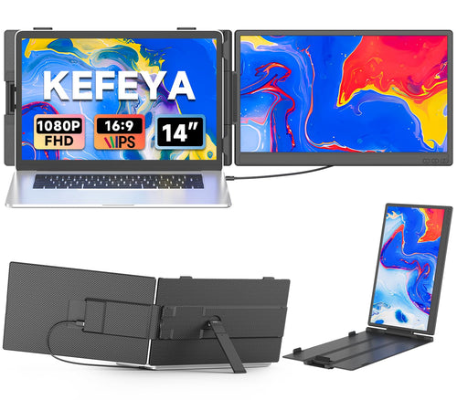 Laptop Bildschirm Erweiterung 14 Zoll FHD 1080P IPS USB-C HDMI Plug & Play