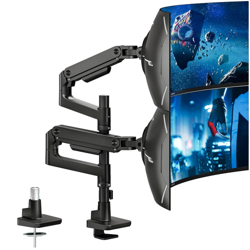 Dual Monitor Halterung 17-49 Zoll mit Gasfeder, schwarz