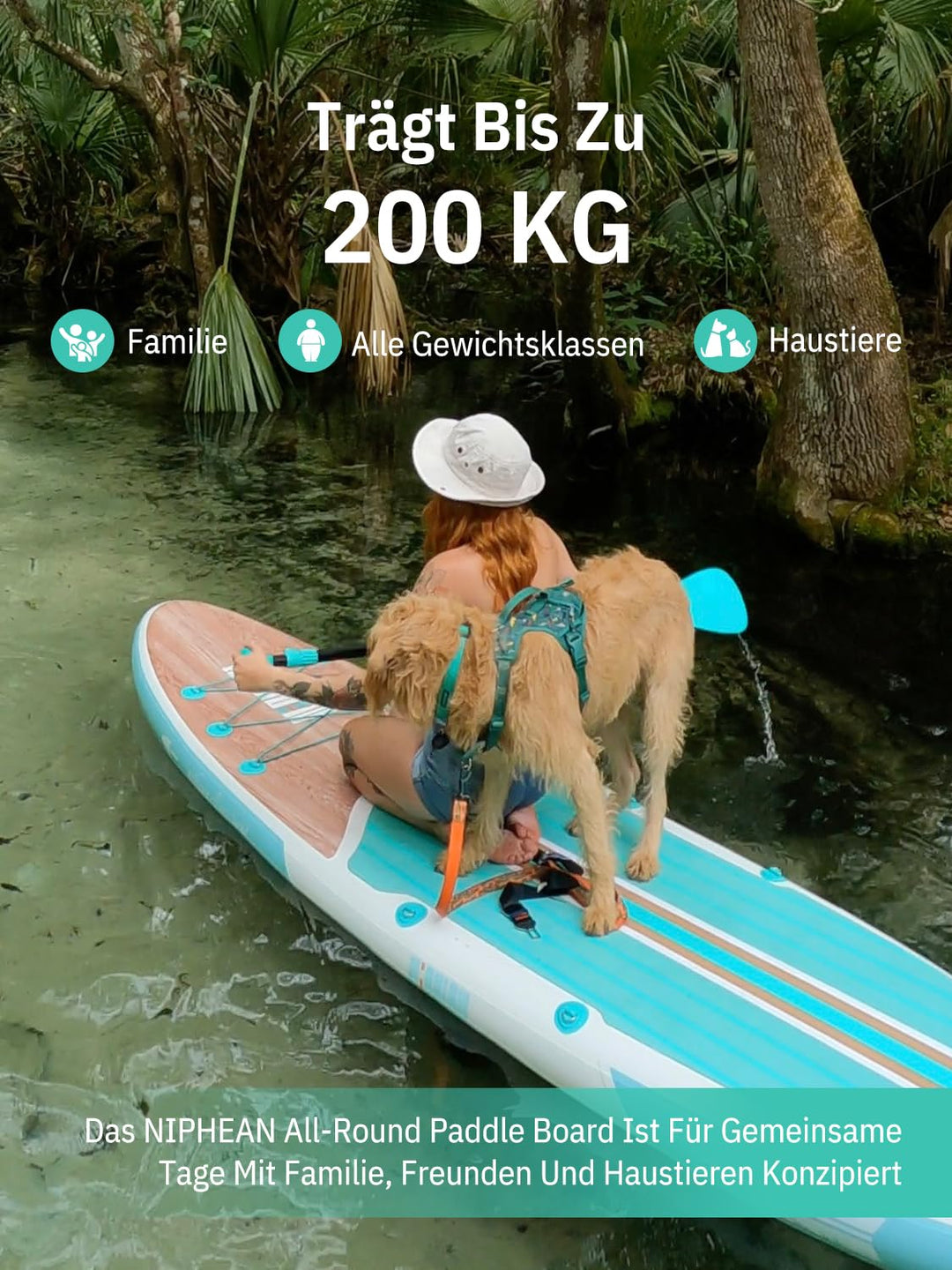 SUP Board aufblasbar mit Kayak-Sitz 200 kg Tragkraft Komplett-Set - Bild 5