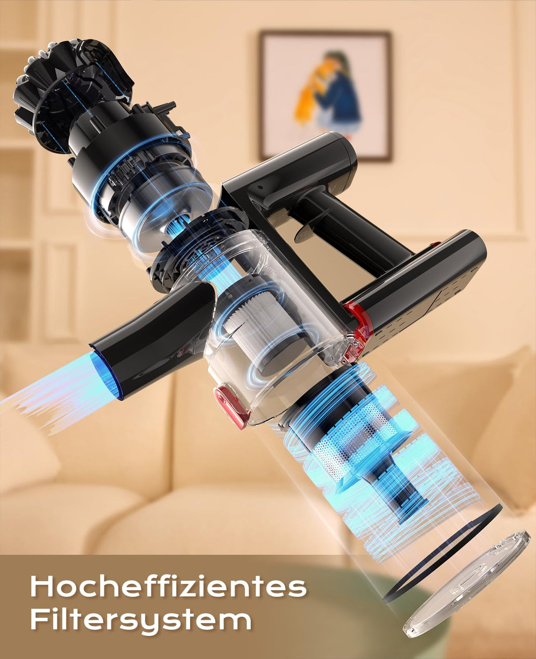 Akku-Staubsauger kabellos 35 kPa 6-in-1 mit HEPA-Filter - Bild 7