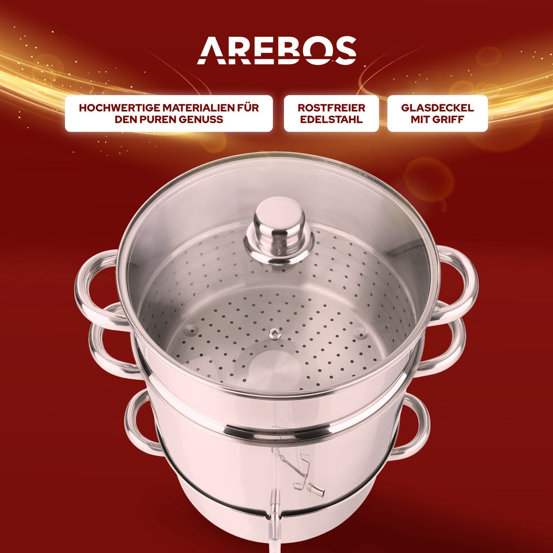 Dampfentsafter Edelstahl 15 L Induktionsgeeignet Ø 26 cm - Bild 3
