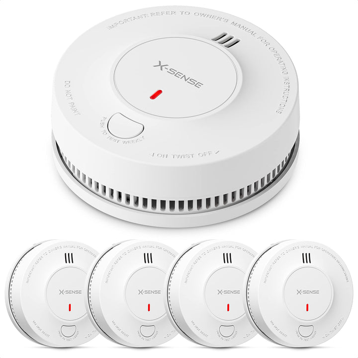 Rauchmelder 10 Jahre Batterie fotoelektrisch EN14604 5er Set