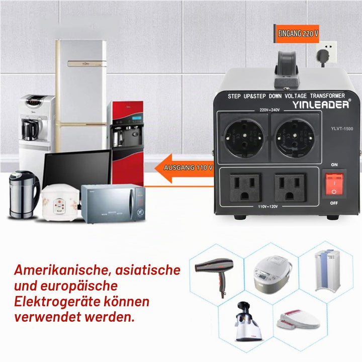 Spannungswandler 1500W Ringkern 110V/220V bidirektional für Heimgebrauch - Bild 5