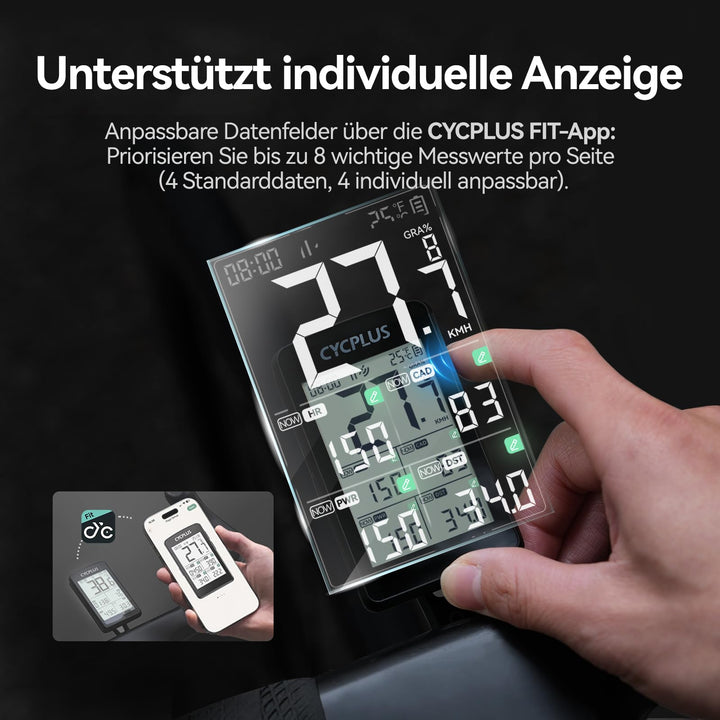 GPS Fahrradcomputer Bluetooth ANT+ 2,8 Zoll 100h Akku IPX7 - Bild 6