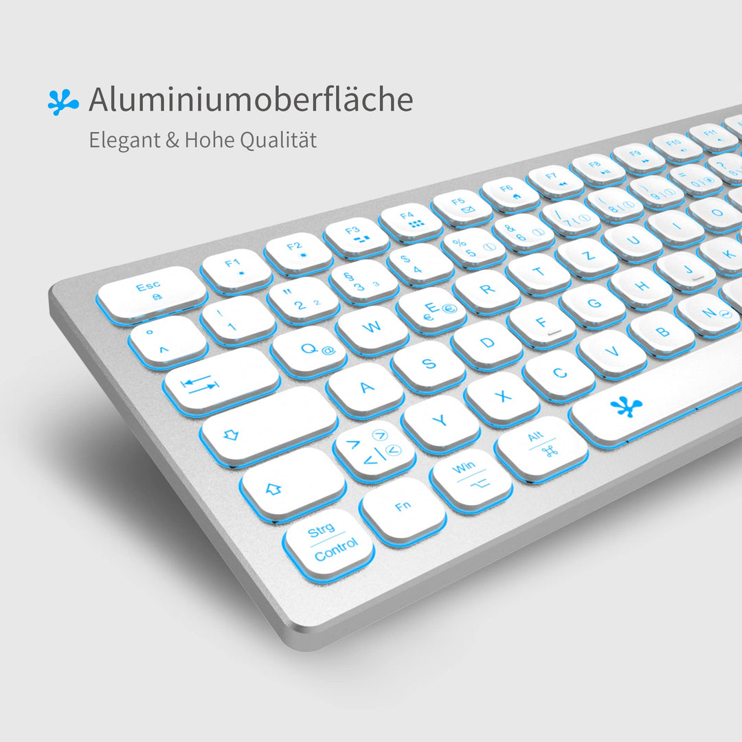 USB-Tastatur Slim Aluminium mit Numpad und RGB-Beleuchtung - Bild 3