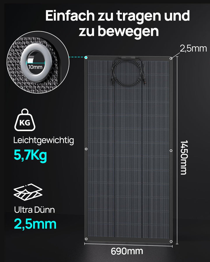 Flexibles Solarpanel 200W ETFE N-Typ 25% Wirkungsgrad - Bild 5