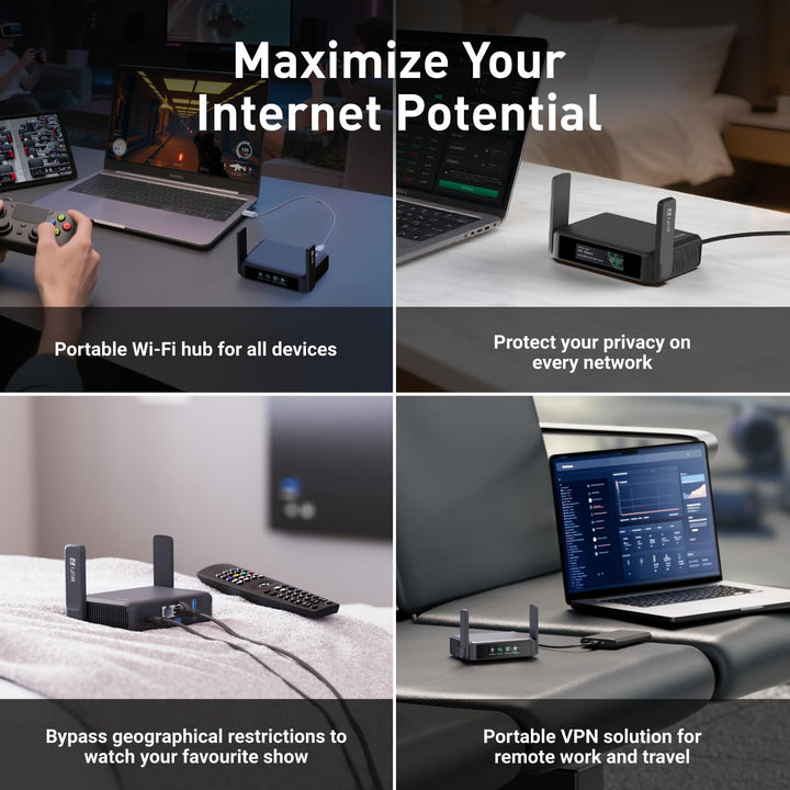 Reise-Router WiFi 7 Dualband mit Touchscreen und VPN 2.5G - Bild 5