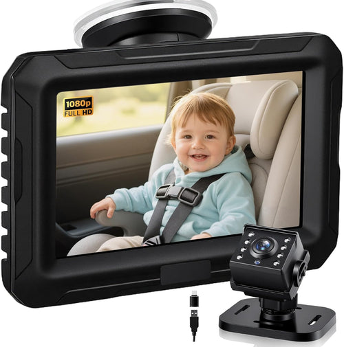Baby-Rücksitzkamera Auto 1080P HD mit Nachtsicht 150° Weitwinkel