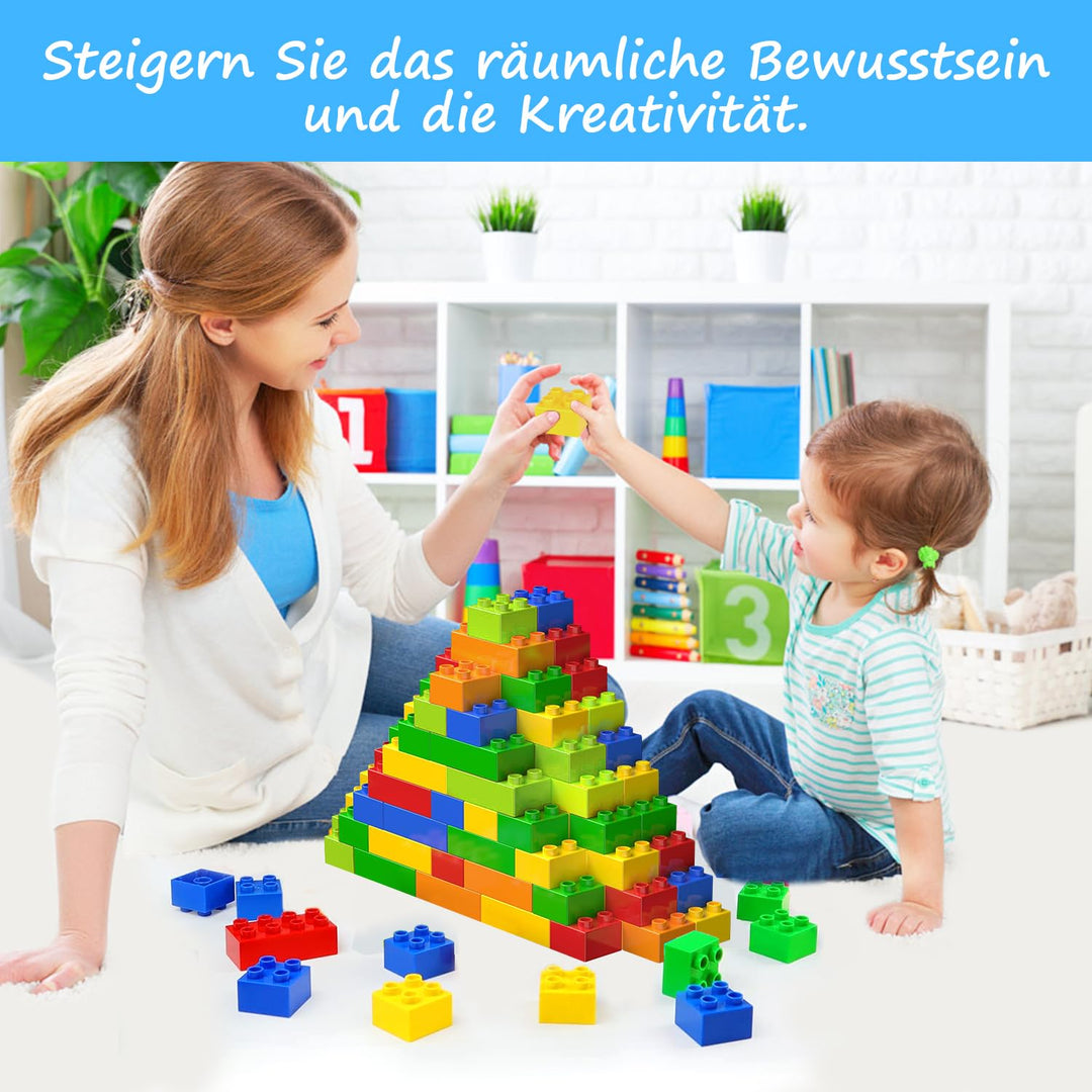 Grosse Bausteine Set 168 Teile ABS-Kunststoff für Kinder ab 3 - Bild 6