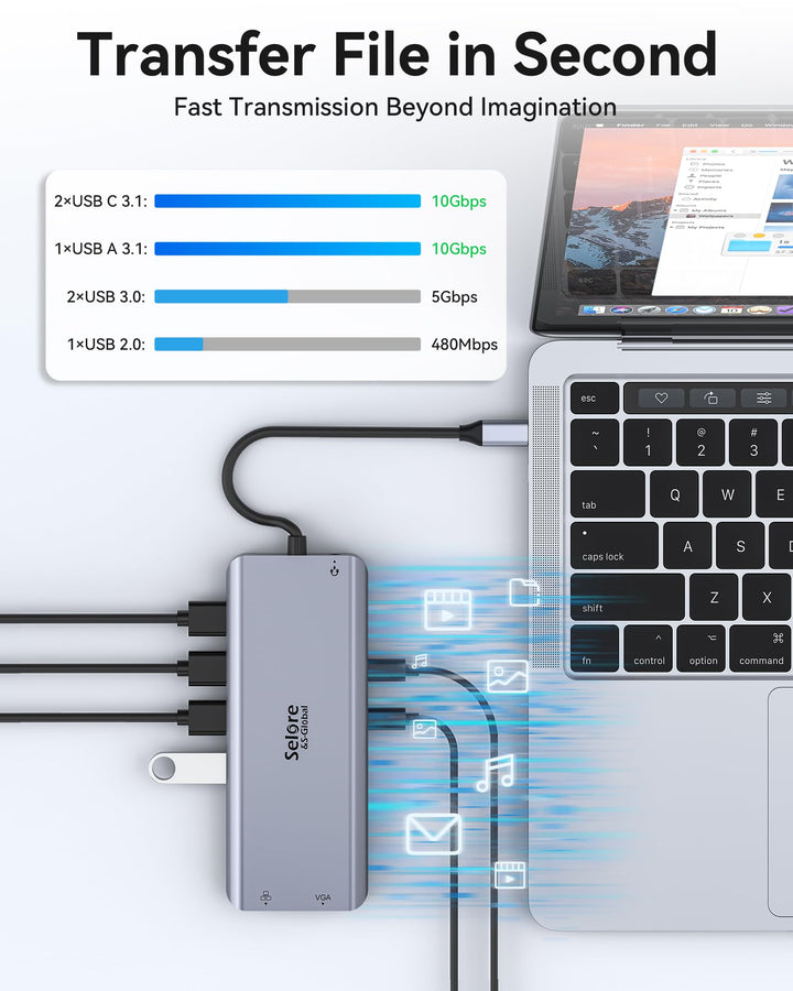 Dockingstation 14-in-1 Triple Display USB-C fuer Laptops - Bild 6