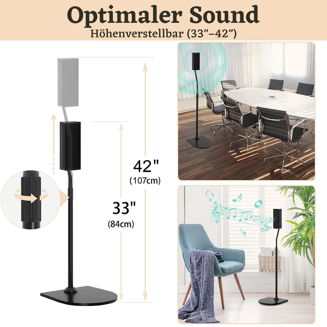 Lautsprecherständer höhenverstellbar mit Slideconnect für Bose Surround - Bild 4