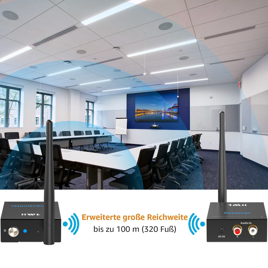 Funk Audio Sender Empfänger Set 2,4 GHz AUX Cinch kabellos HiFi - Bild 5