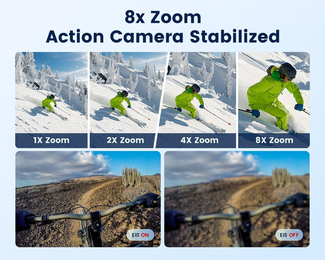 Action Cam 4K60FPS Wasserdicht 48MP mit 64GB Karte und Fernbedienung - Bild 4