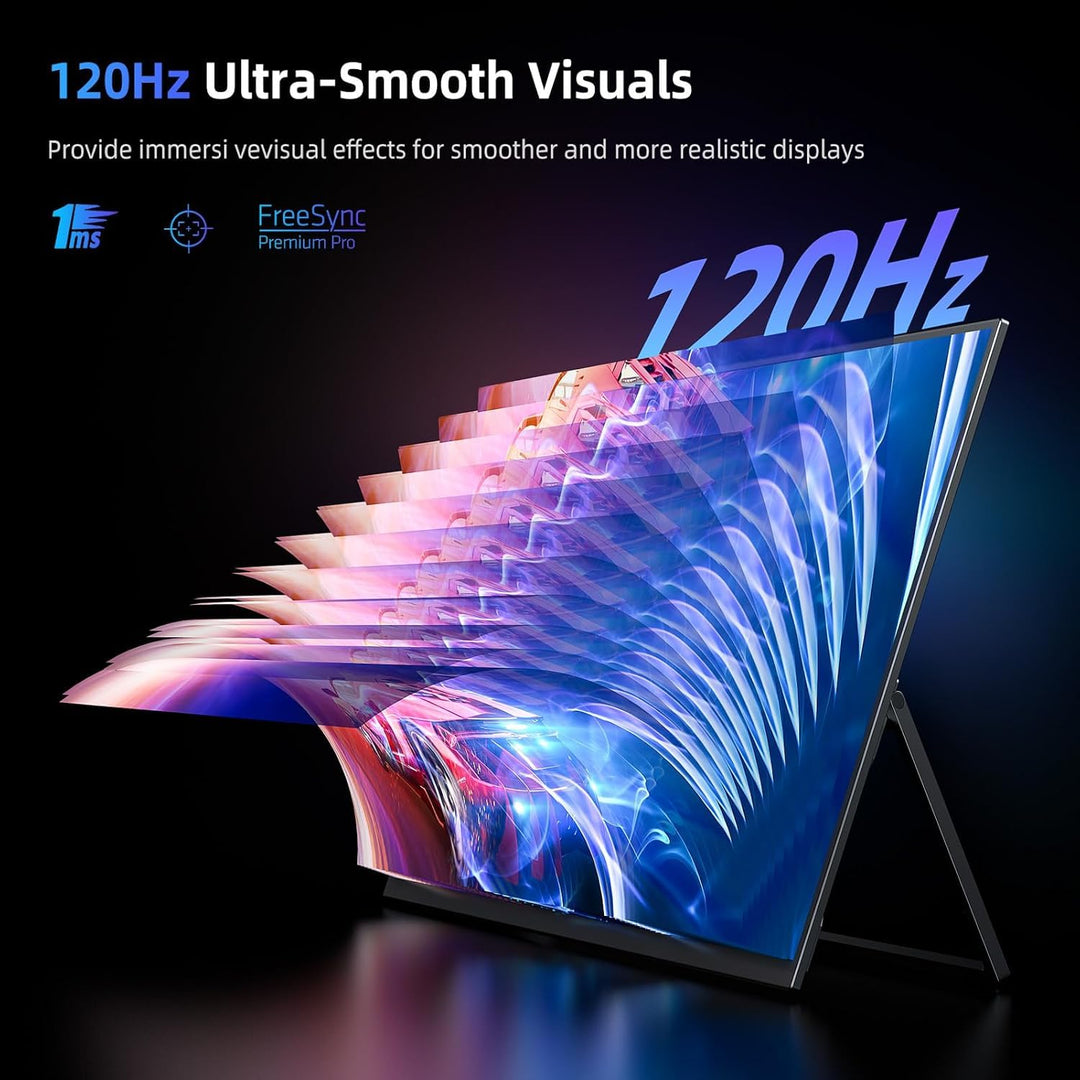 Portabler Monitor 18,5 Zoll 120Hz FreeSync 1080P mit Schutzhülle - Bild 3