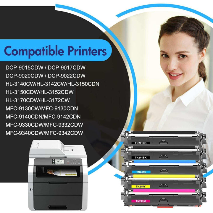 Toner 5er-Pack TN-241 TN-245 für Brother Farblaserdrucker - Bild 2