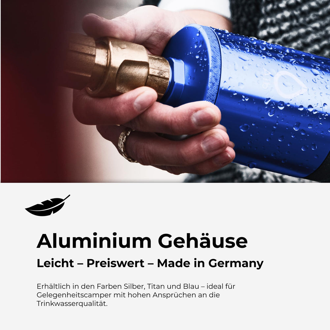Wasserfilter Camping Aktivkohle-Block Alu Befüllfilter Mobil - Bild 7