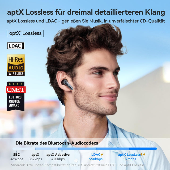 In-Ear Kopfhörer mit ANC 50dB, aptX Lossless, 6 Mikrofone - Bild 4