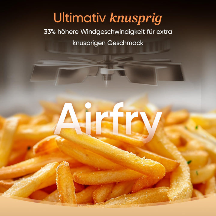 Heissluftfritteuse 10,8L Keramik PFAS-frei mit WLAN &amp; DualBlaze - Bild 4