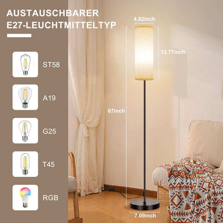 Stehlampe RGB dimmbar mit Fernbedienung App-Steuerung 170cm - Bild 4