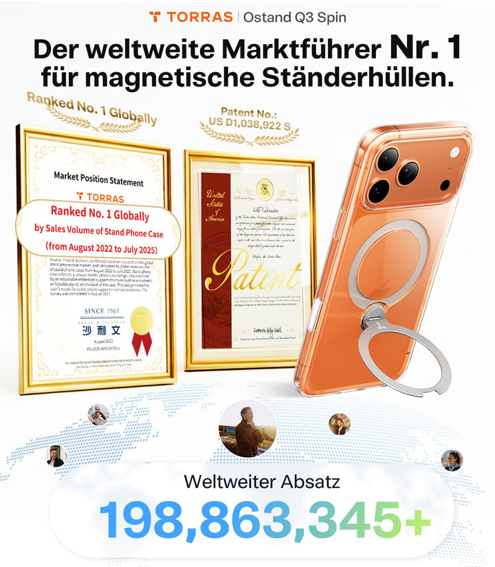 iPhone 17 Pro Hülle transparent mit 360° Ständer &amp; MagSafe - Bild 2