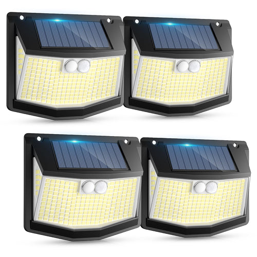 Solarlampen Aussen 4er-Set 248 LEDs mit Bewegungsmelder 270°