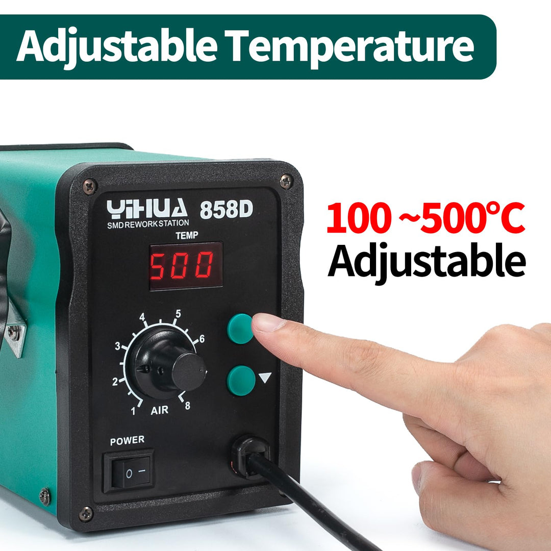 Heissluft-Lötstation 700W SMD mit PID-Regelung, 100–500°C - Bild 3