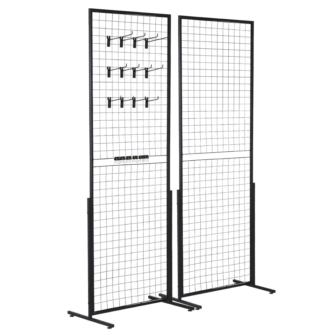 Gitter-Wandpaneel Set faltbar 2er-Set mit Haken fuer Messen und Retail - Bild 9