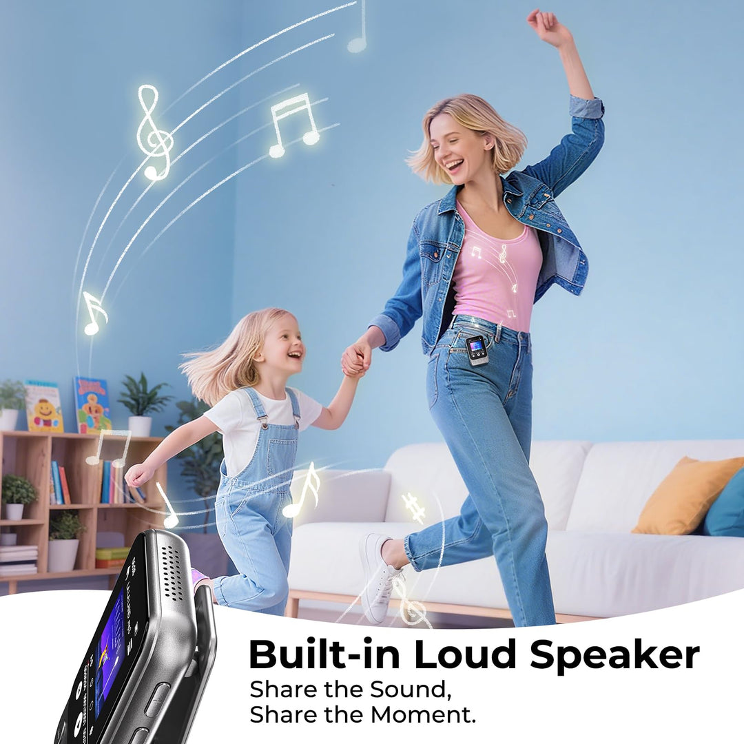 MP3 Player 64GB Bluetooth 5.3 Clip Touchscreen Lautsprecher - Bild 9