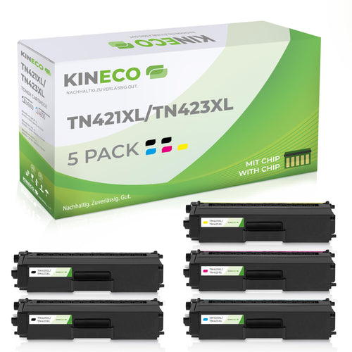 Toner Multipack 5er-Set fuer Brother DCP HL MFC Farblaser XL
