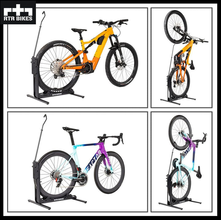 Fahrradständer vertikal &amp; horizontal Stahl für E-Bikes bis 30 kg 24-29 Zoll - Bild 4