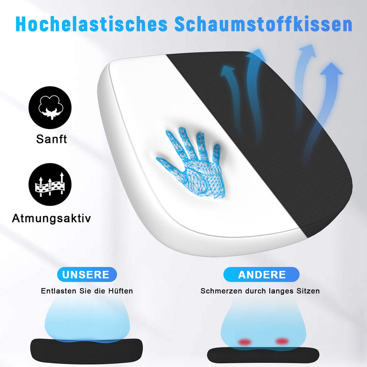 Bürostuhl mit Netzrücklehne, Lendenwirbelstütze und Armlehnen - Bild 5