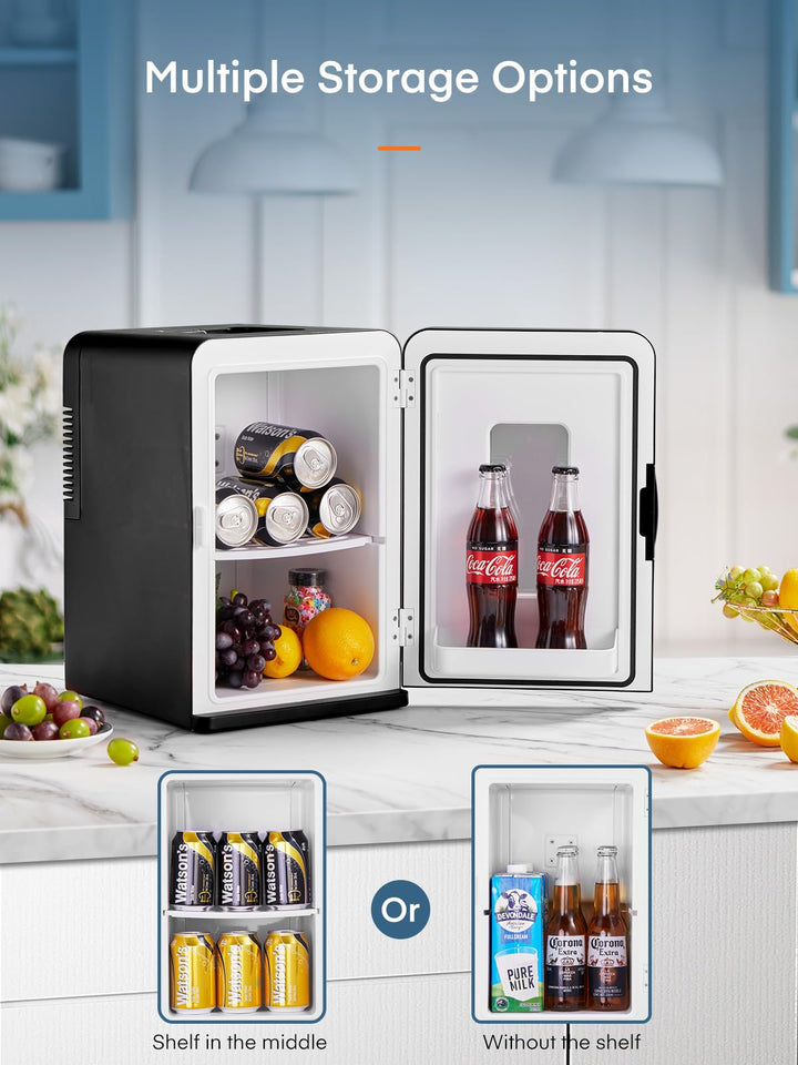 Mini Kühlschrank 15L mit Kühl- und Heizfunktion, ECO-Modus, Schwarz - Bild 2