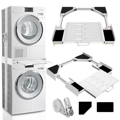 Stapelrahmen Waschmaschine Trockner Universal 53–68 cm mit Ablage
