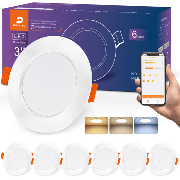 Einbaustrahler LED Smart 7W 230V dimmbar 2700-6000K 6er-Set