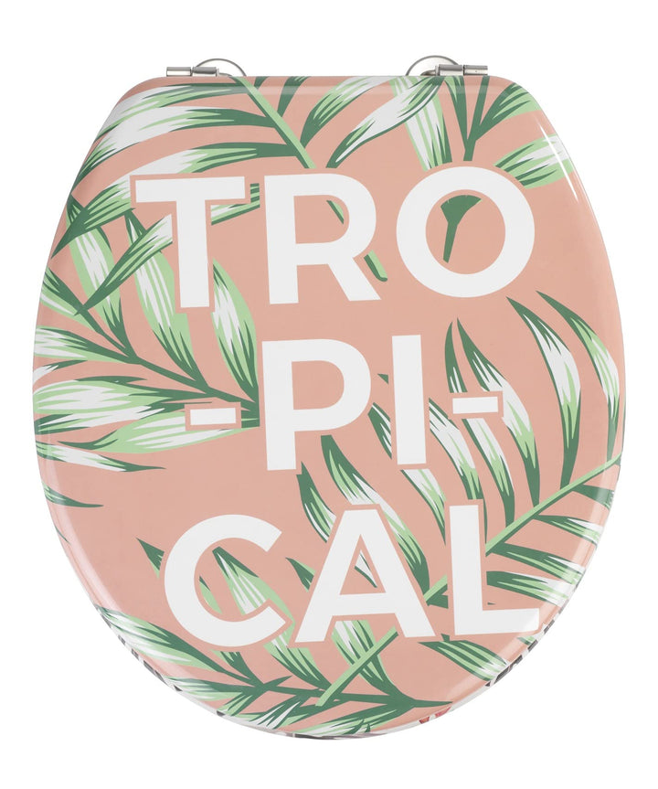WC-Sitz Tropical MDF mit Tropen-Design oval 37x41 cm