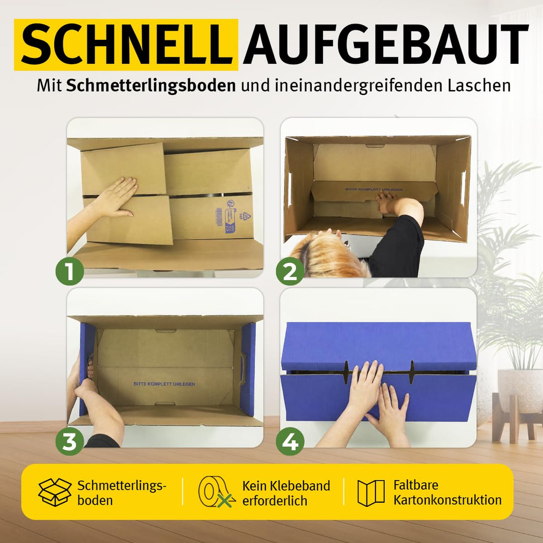 Umzugskartons 25er-Set zweiwellig 600x328x340 mm bis 40 kg - Bild 4