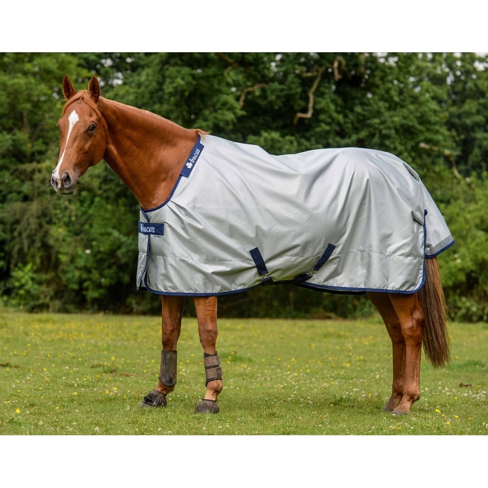Weidedecke Pferd Light Stay-Dry 145 cm Silber atmungsaktiv - Bild 4